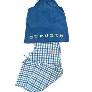 NWT Gymboree Girl Plaid Tie Capri Pant & Flip-Flop Ribbon Halter Top Size 6